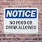 Signmission No Food Or Drink Allowed, 24 in W x Rectangle, Plastic OS-2PACK-NS-P-1824-L-14577 - alternate 4